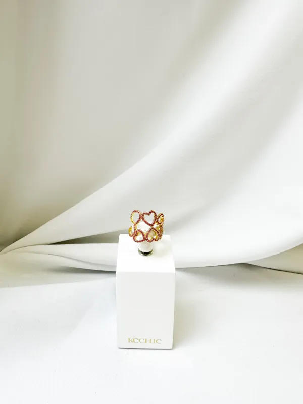 Mila Gold Heart Ring sold by KC Chic Designs
