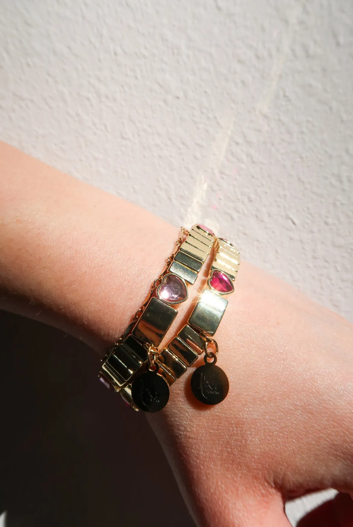 Glow Pop 316L Stainless Steel Crystal Heart Bangle sold by KC Chic Designs product image thumbnail 3