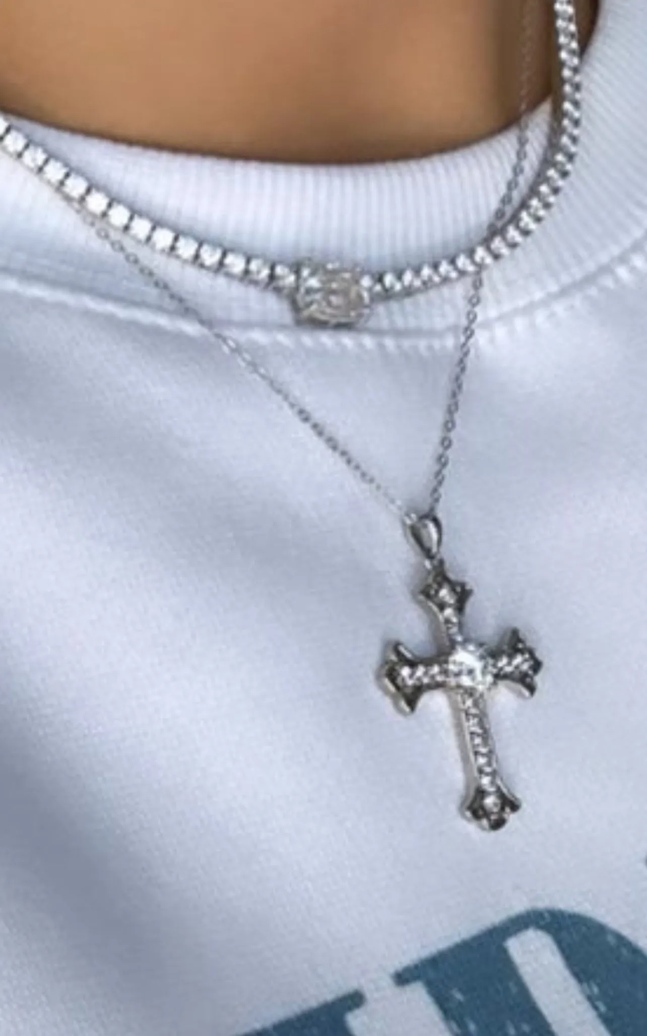 Faithful Cross Moissanite Necklace sold by KC Chic Designs