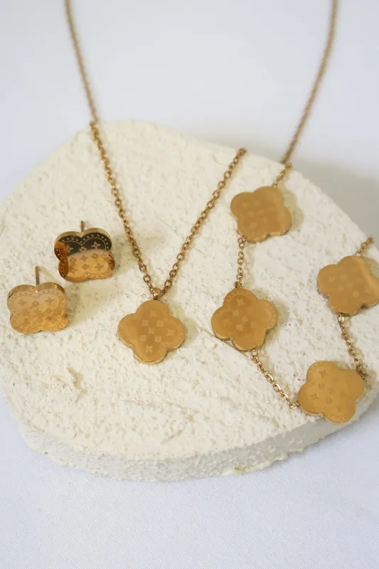 Golden Hour 316L Stainless Steel  Clover Trio sold by KC Chic Designs