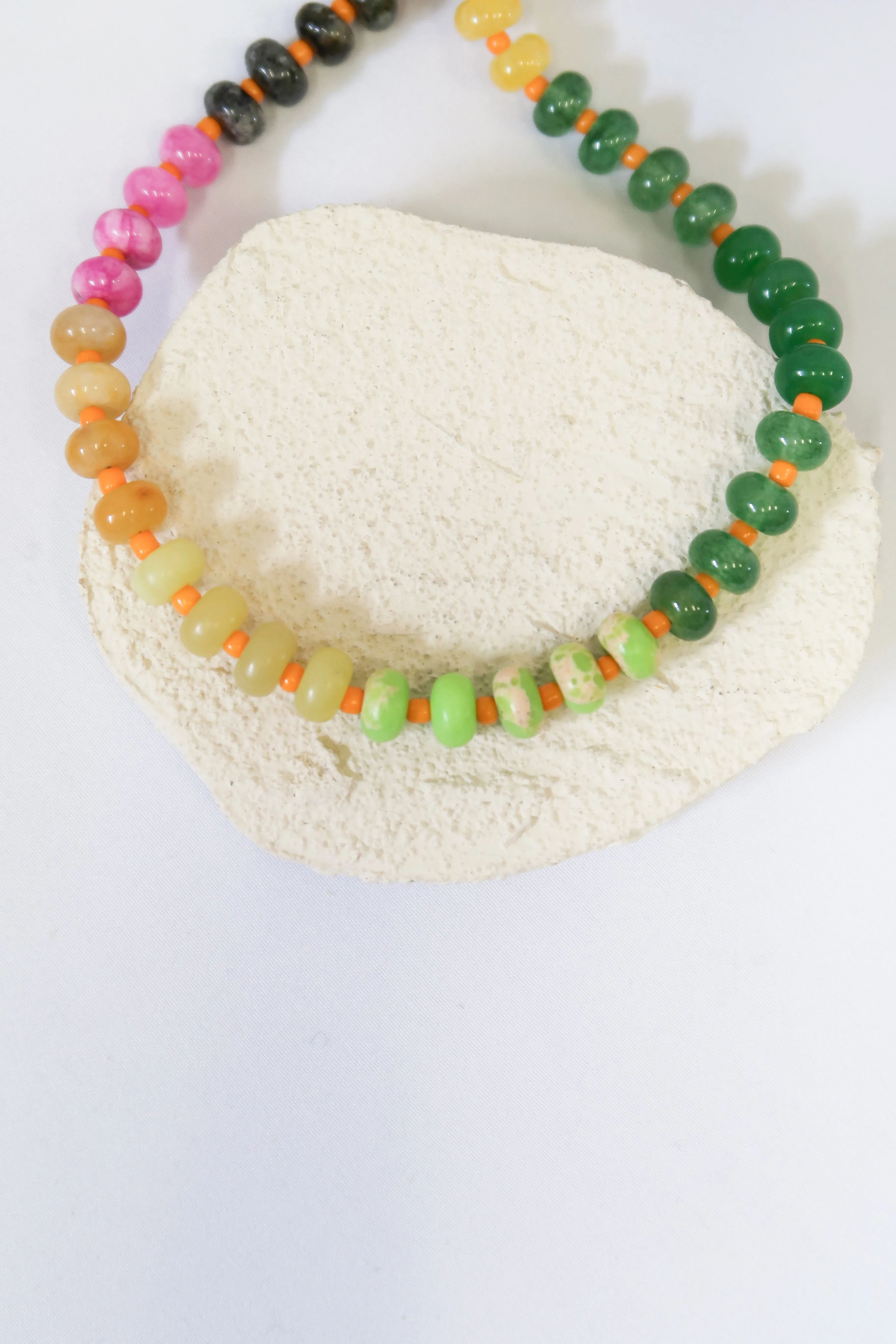 Maui Sunset Natural Stone 316L Stainless Steel Necklace sold by KC Chic Designs product image thumbnail 4