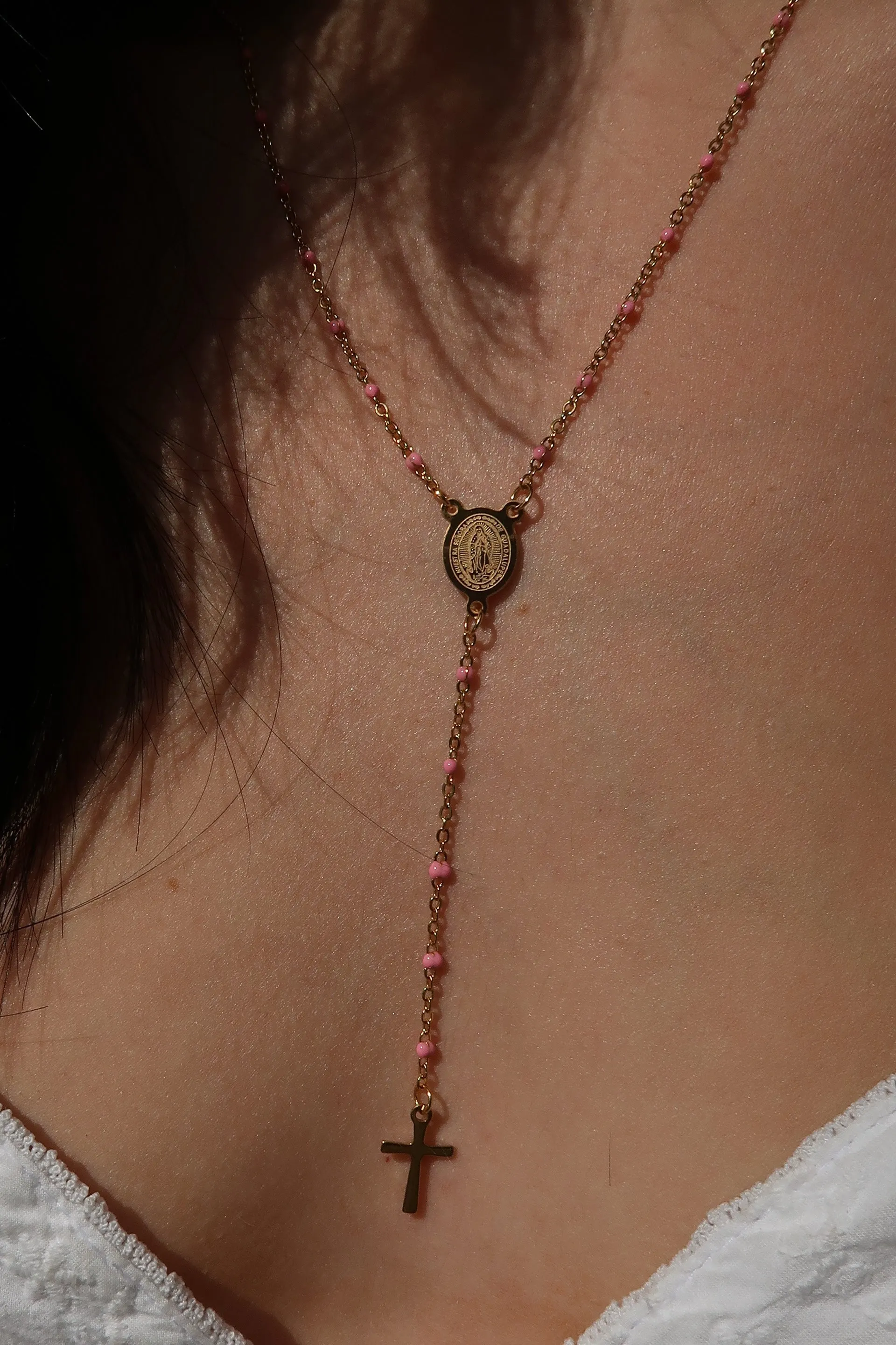 Rosary Beaded 316L Stainless Steel Necklace sold by KC Chic Designs product image thumbnail 4