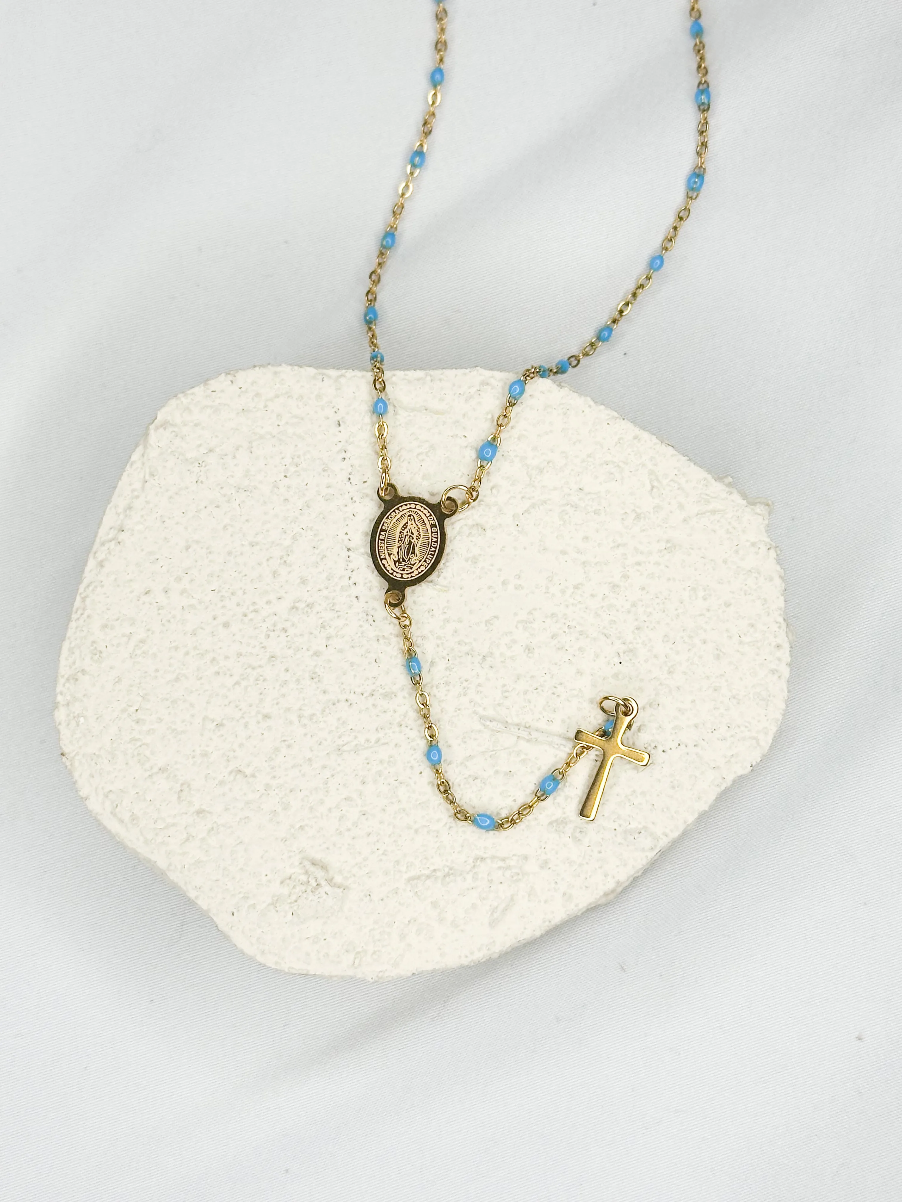 Rosary Beaded 316L Stainless Steel Necklace sold by KC Chic Designs product image thumbnail 2