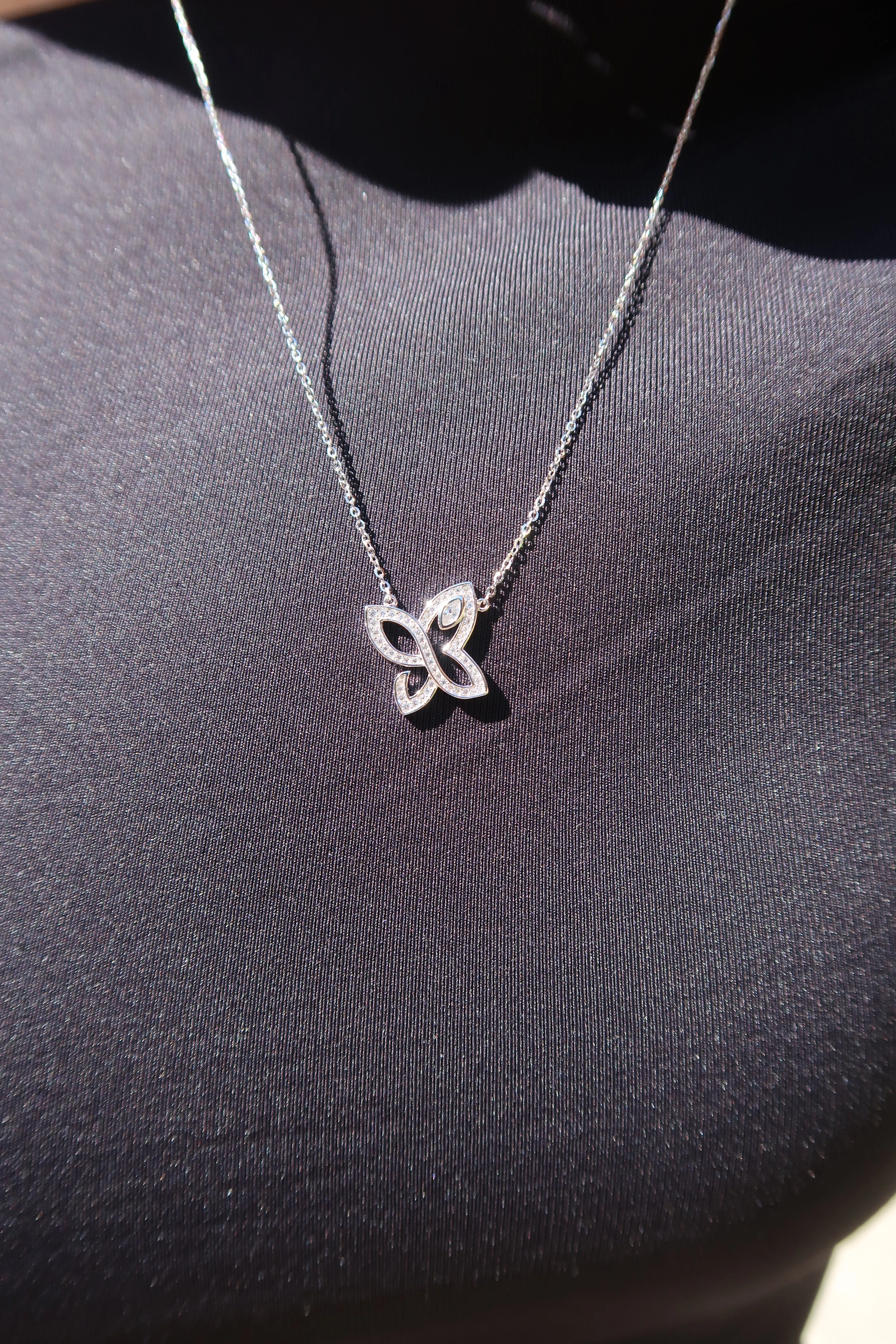 Butterfly .925 Sterling Silver Necklace sold by KC Chic Designs product image thumbnail 2