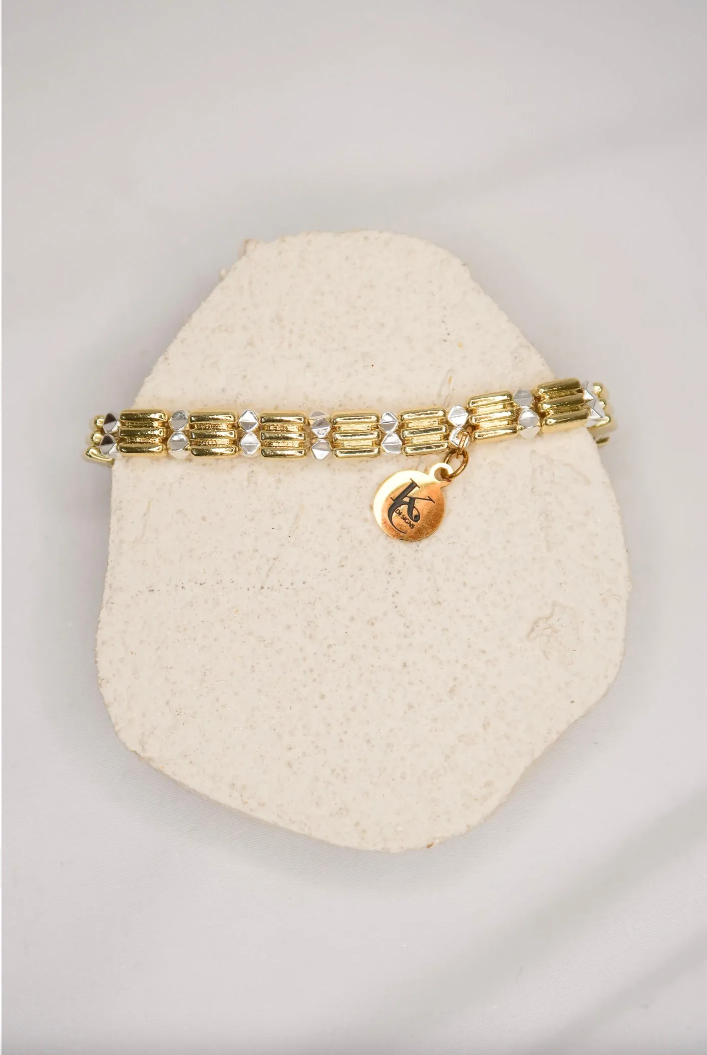 Infinite Shine .316L Stainless Steel Mixed Metal Bangle Trio sold by KC Chic Designs product image thumbnail 2