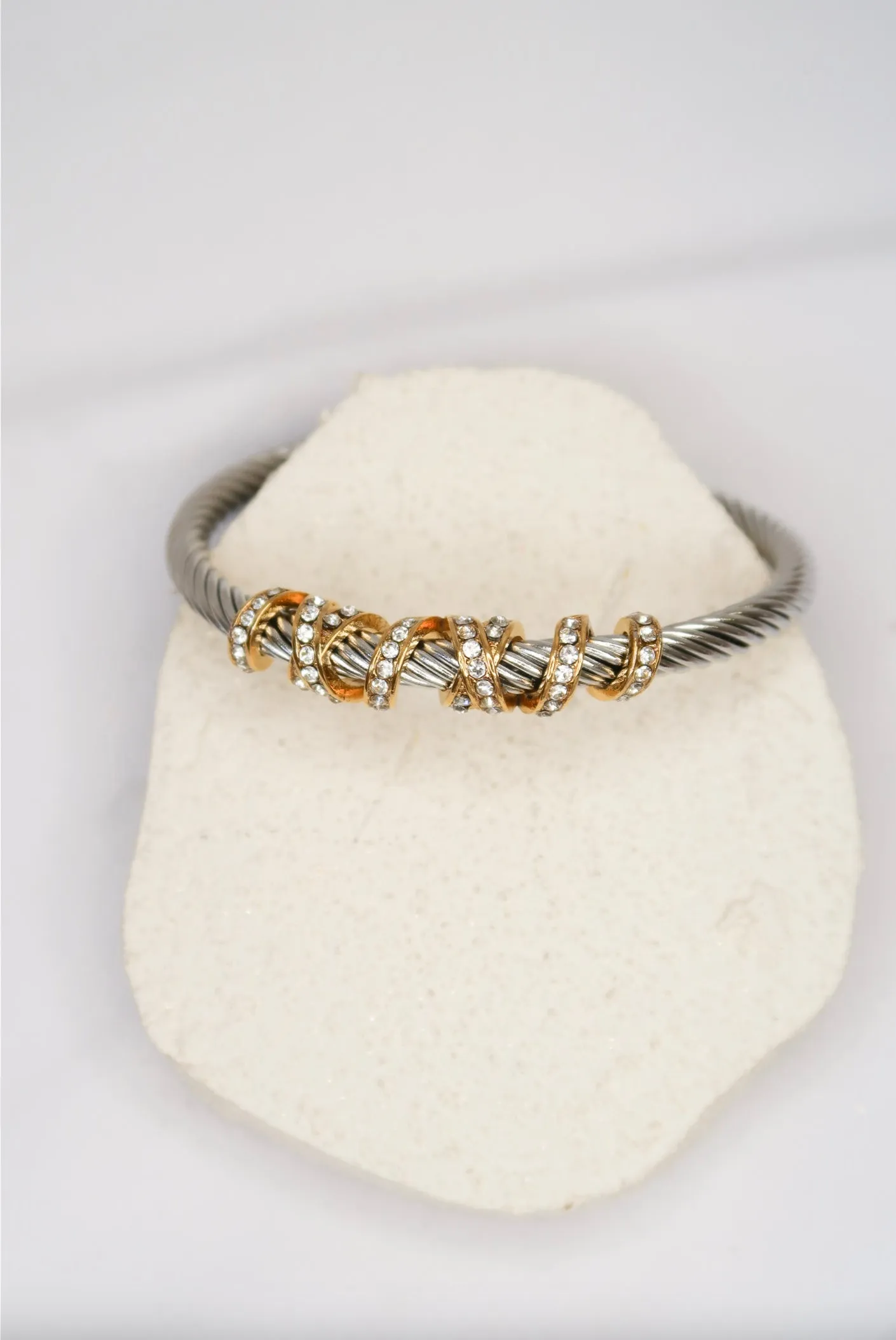 Infinite Shine .316L Stainless Steel Mixed Metal Bangle Trio sold by KC Chic Designs product image thumbnail 3