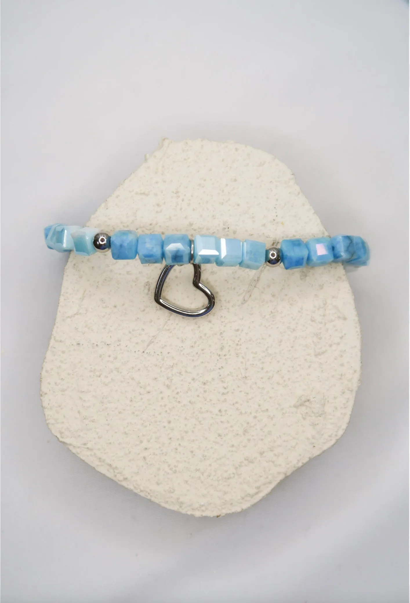 Cloud Chaser Natural Stone .316L Stainless Steel Bracelet Stack sold by KC Chic Designs product image thumbnail 3
