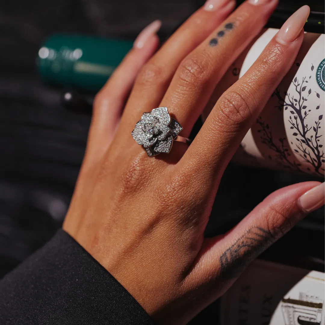 Iconic Moissanite .925 Sterling SIlver Ring ONLY sold by KC Chic Designs product image thumbnail 3