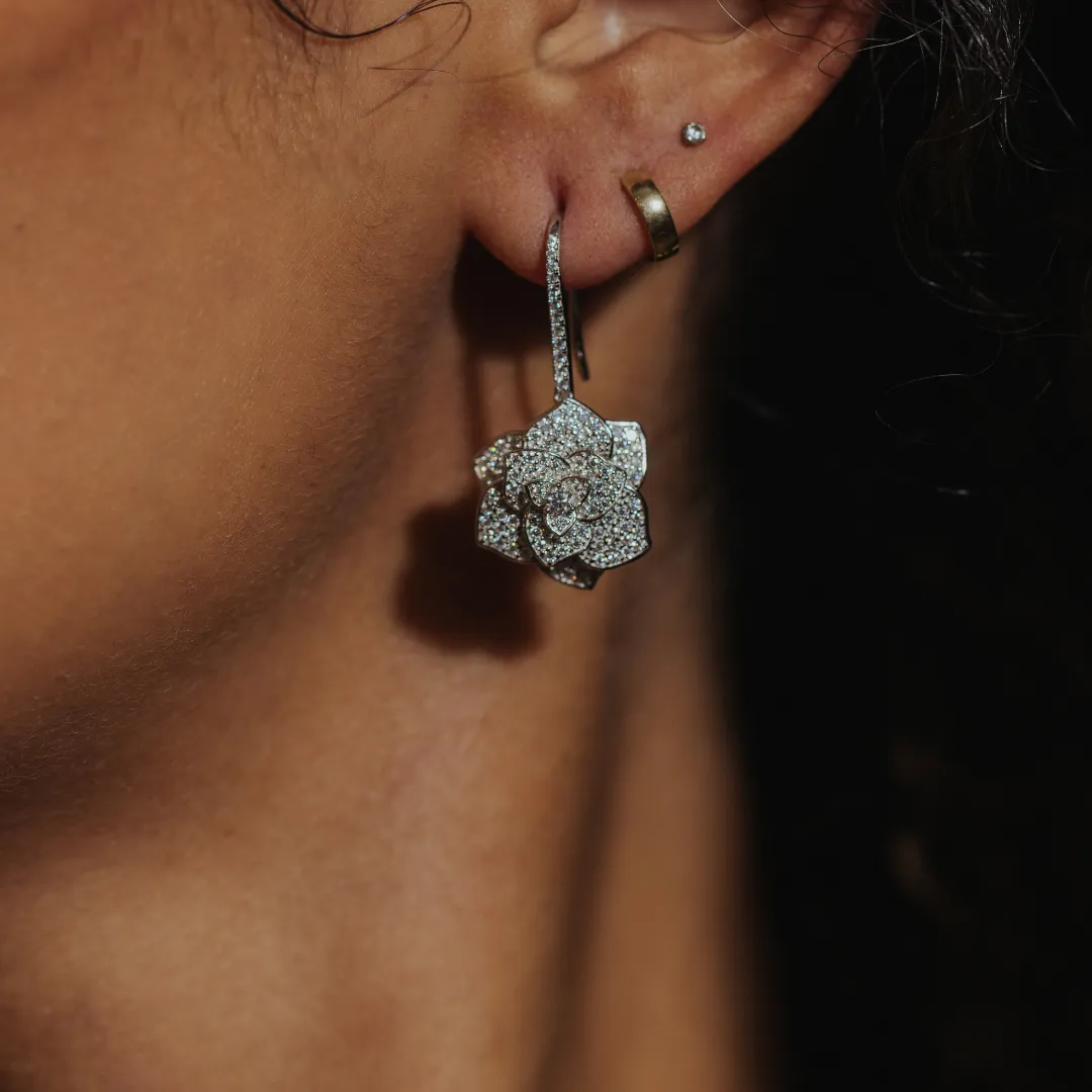 Iconic Moissanite .925 Sterling Silver Earrings ONLY sold by KC Chic Designs product image thumbnail 3