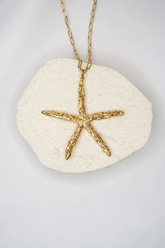 Team Belly Starfish 316L Stainless Steel Necklace sold by KC Chic Designs