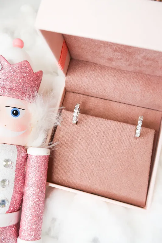 Vivi .925 Sterling 2.5 Carats Silver Moissanite Huggies sold by KC Chic Designs