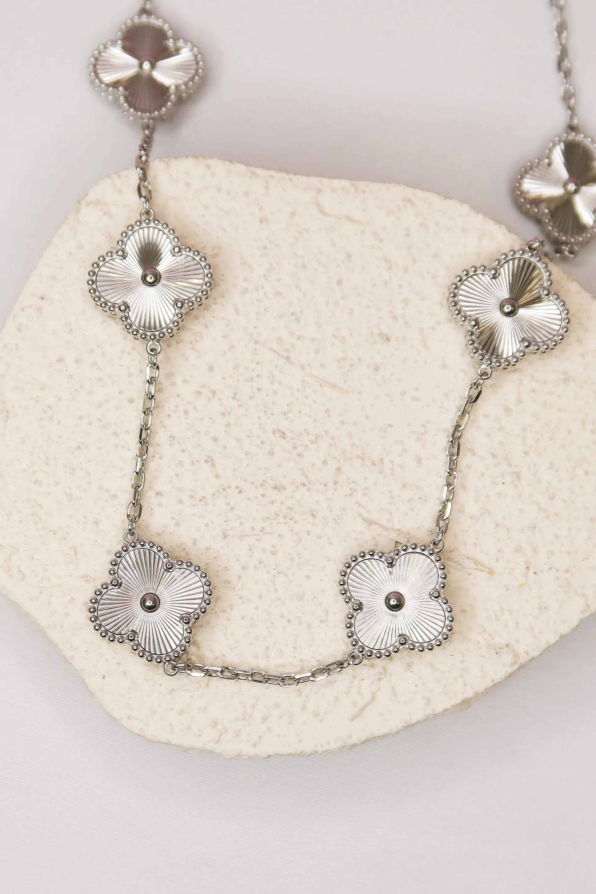 Elise Flower 316L Stainless Steel Necklace sold by KC Chic Designs product image thumbnail 3
