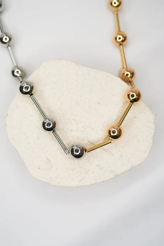 Sphere Two-Toned 316L Stainless Steel Bracelet sold by KC Chic Designs