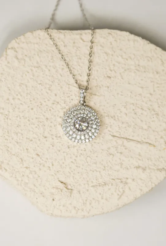 Twice the Shine  .925 Sterling Silver Moissanite Necklace FREE MAGNET CLASP sold by KC Chic Designs