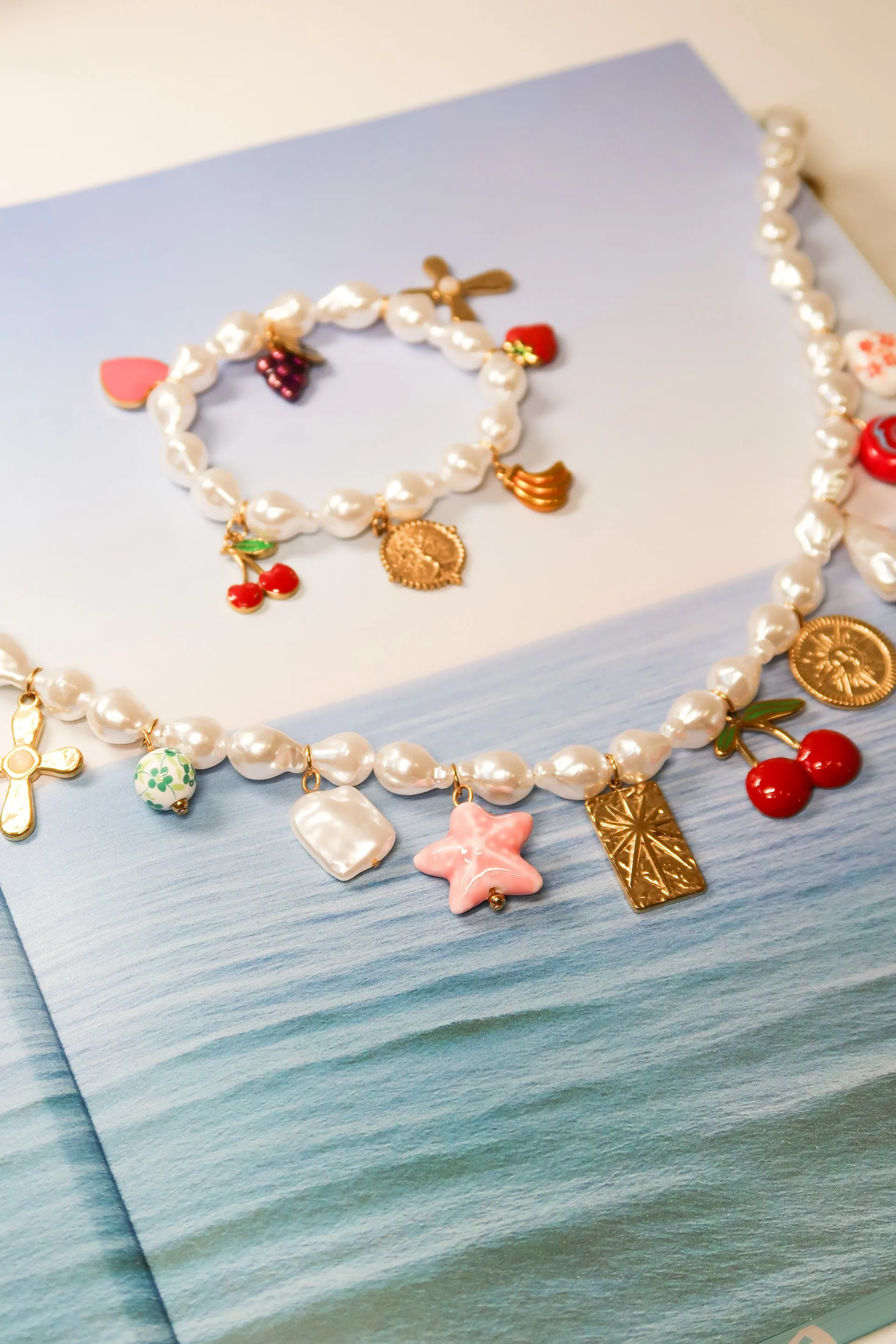 Fun n’ Flirty Charm Necklace & Charm Bracelet Duo sold by KC Chic Designs