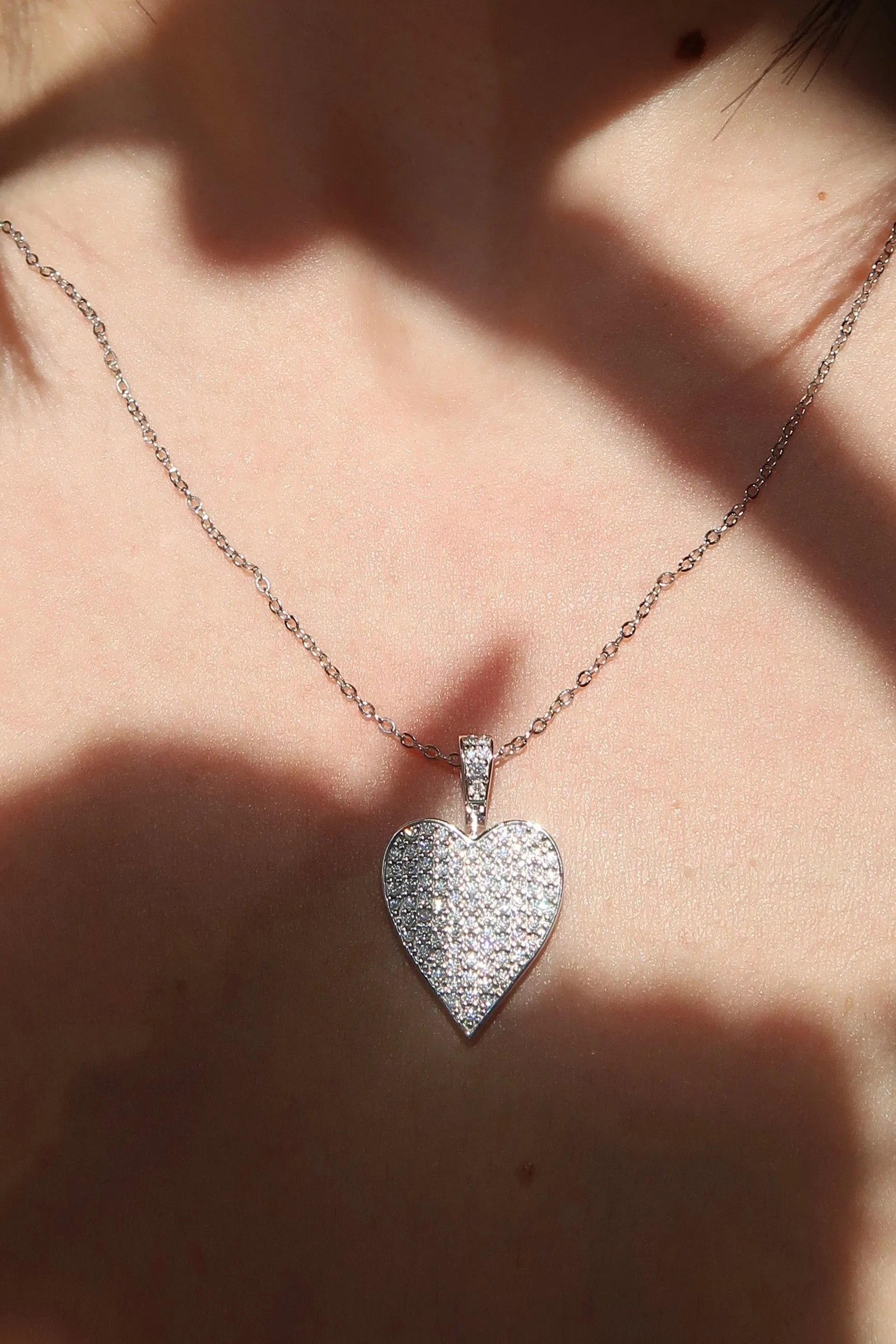 Eternal Heart .925 Sterling Silver Moissanite Necklace sold by KC Chic Designs product image thumbnail 2