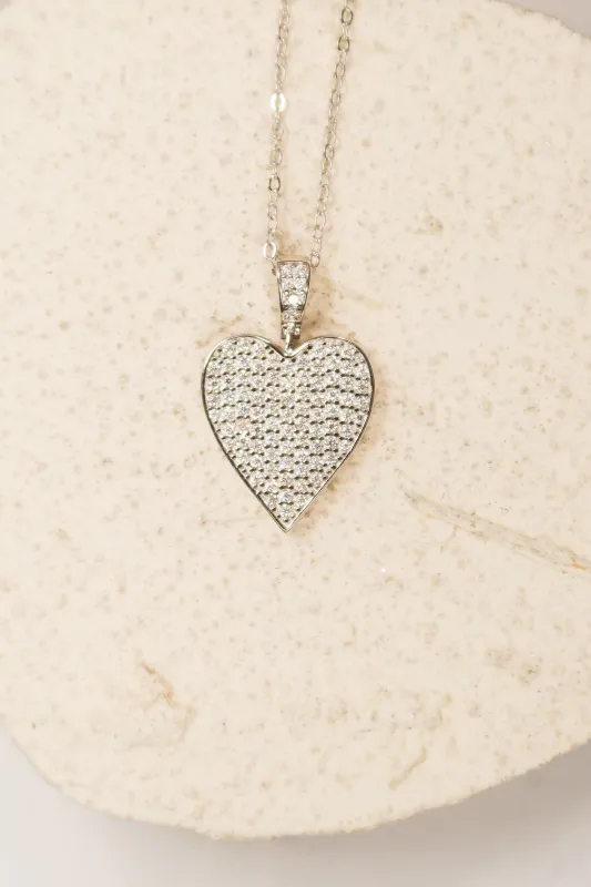 Eternal Heart .925 Sterling Silver Moissanite Necklace sold by KC Chic Designs
