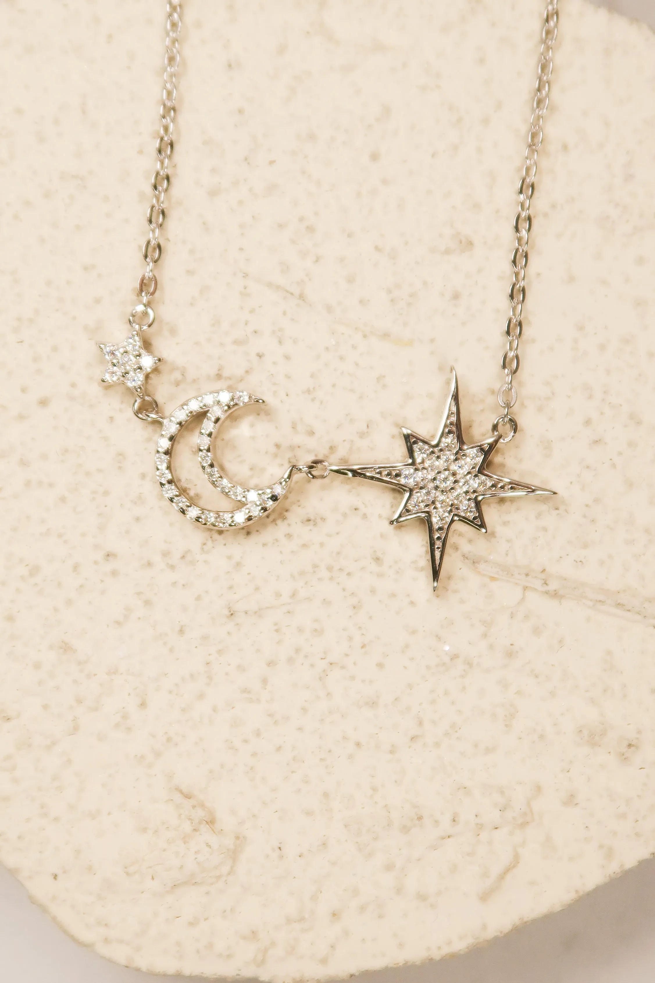 Starlit Dreams .925 Sterling Silver Moissanite Necklace sold by KC Chic Designs