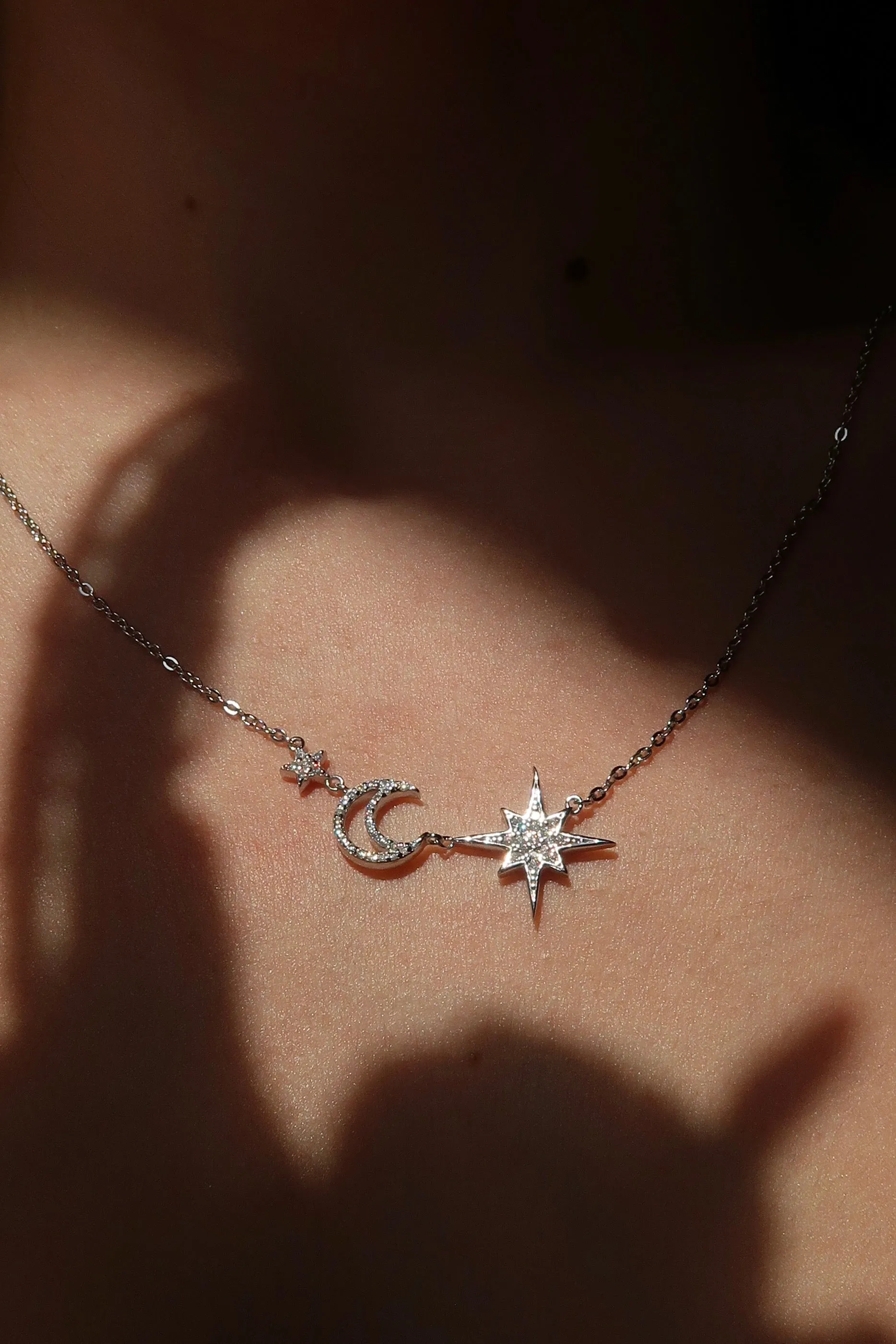 Starlit Dreams .925 Sterling Silver Moissanite Necklace sold by KC Chic Designs product image thumbnail 2
