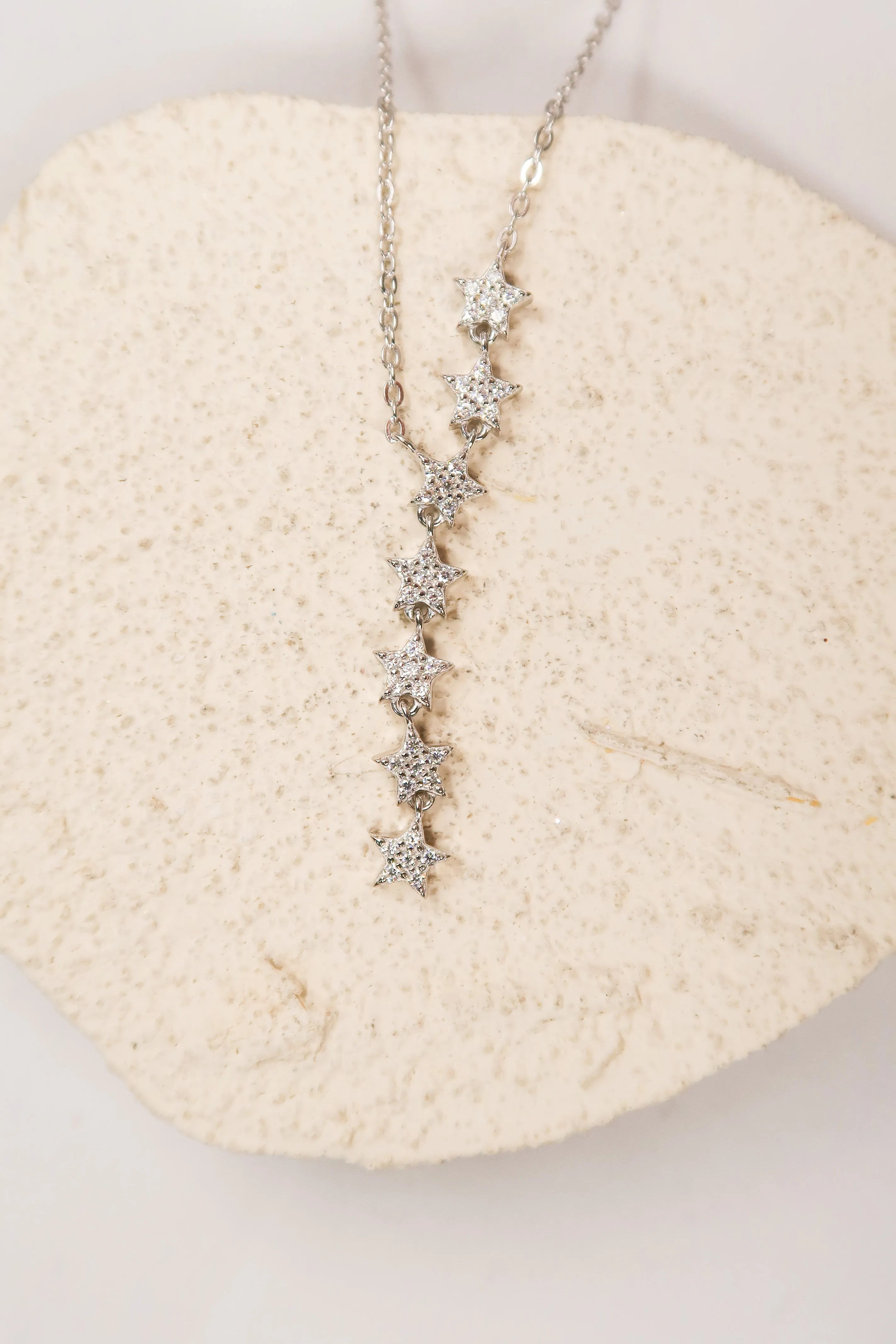 Fallings Stars .925 Sterling Silver Moissanite Necklace sold by KC Chic Designs product image thumbnail 2