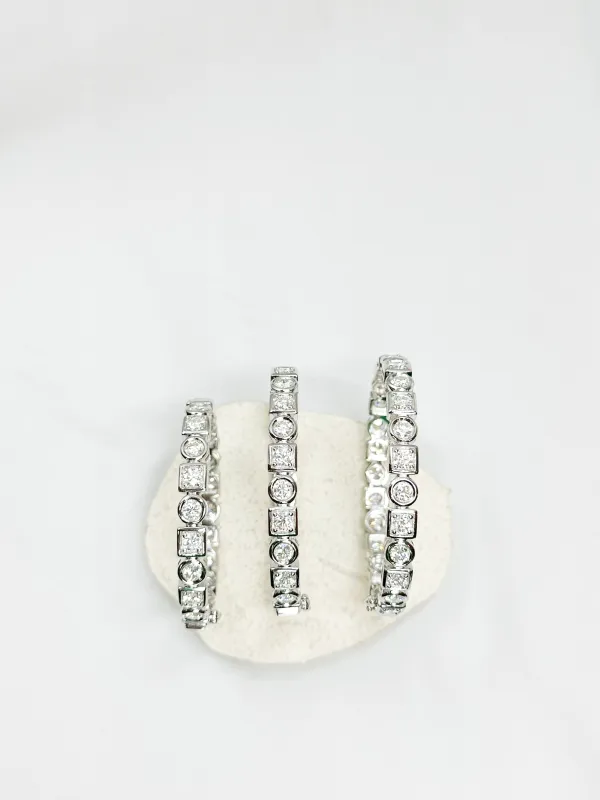 Undecided .925 Sterling Silver 9.5-13.5 Carat Moissanite Bangle sold by KC Chic Designs