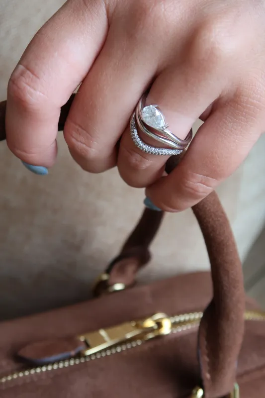 Starlight Stacking .925 Sterling Silver Moissanite Ring Trio sold by KC Chic Designs