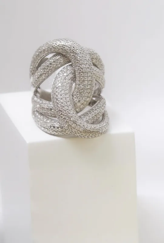 That Girl .925 Sterling Silver Moissanite Statement Ring sold by KC Chic Designs