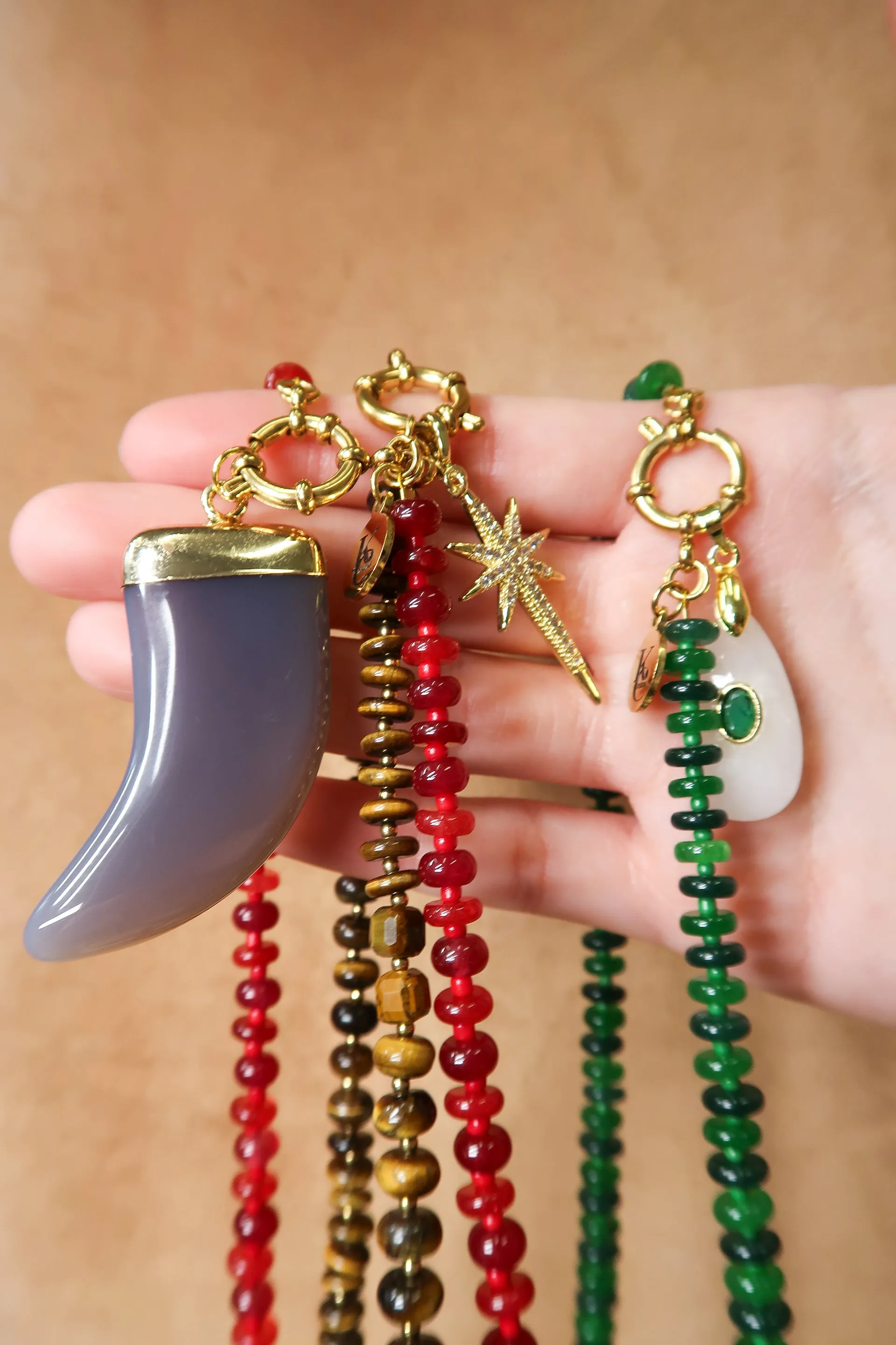 Genius Natural Stone Necklace sold by KC Chic Designs