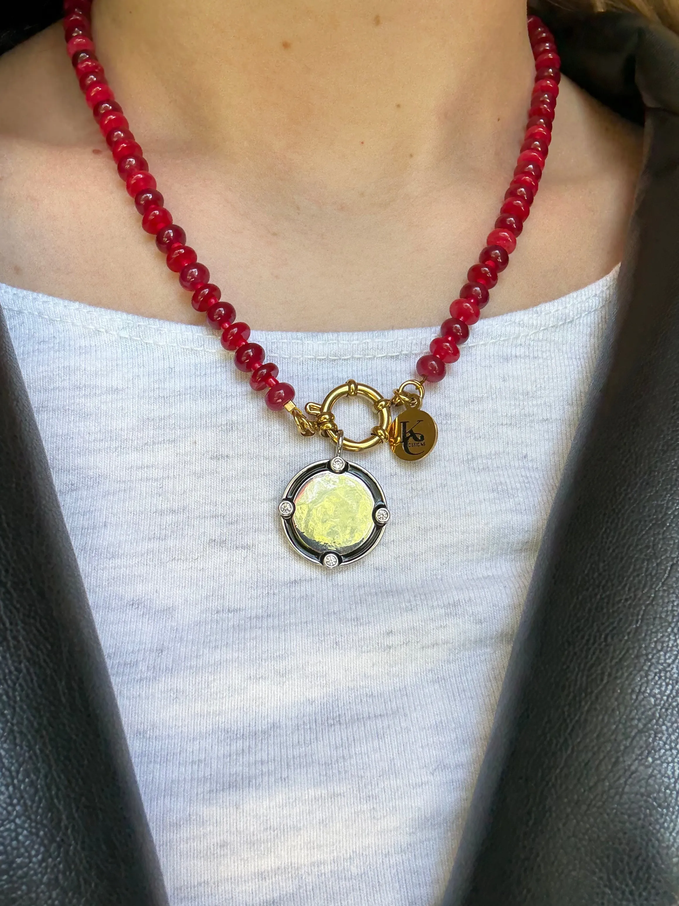 Lunchtime Crystal 316L Stainless Steel Charm sold by KC Chic Designs product image thumbnail 2