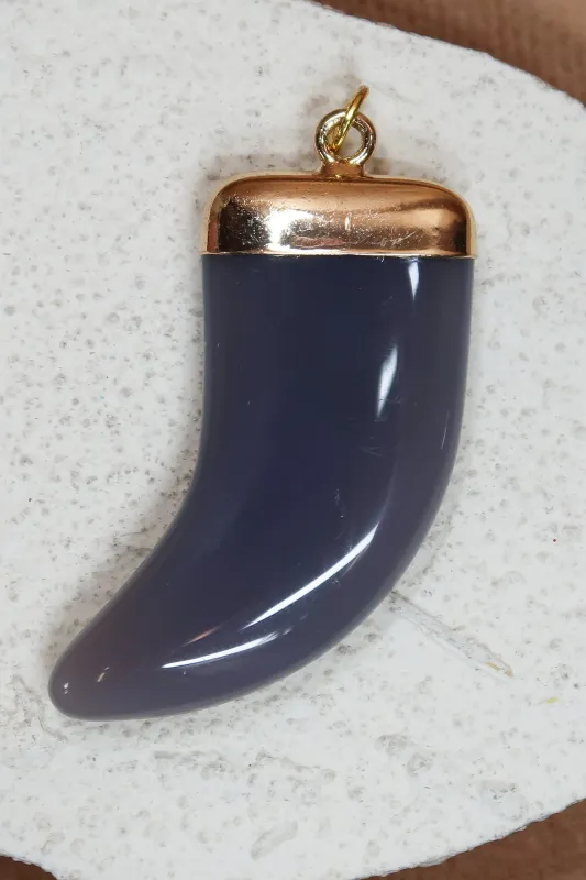 Pop Quiz Natural Stone Horn Charm sold by KC Chic Designs