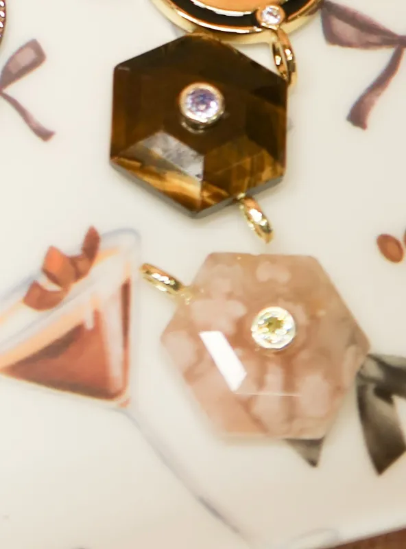 Homecoming Natural Stone Crystal Charm sold by KC Chic Designs