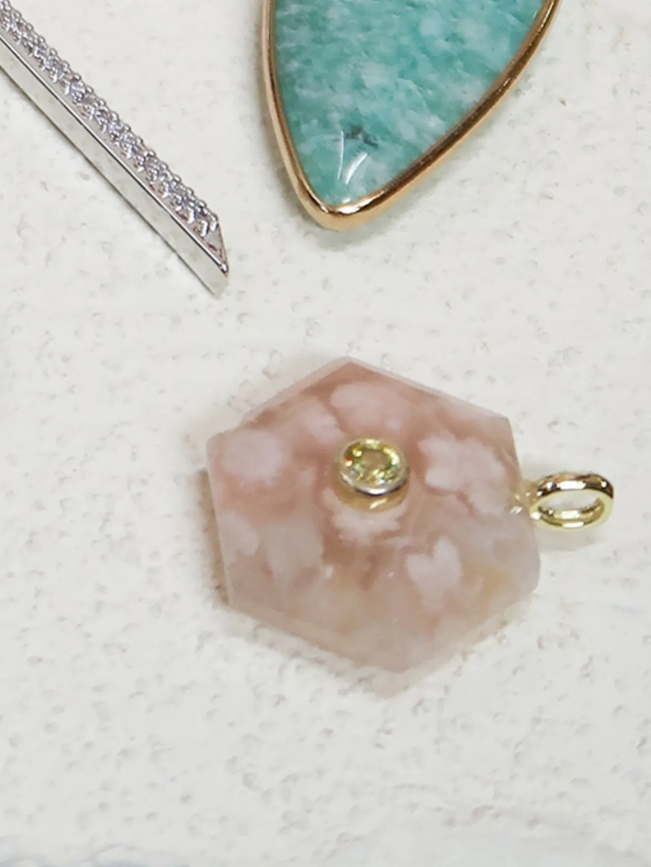 Homecoming Natural Stone Crystal Charm sold by KC Chic Designs product image thumbnail 5