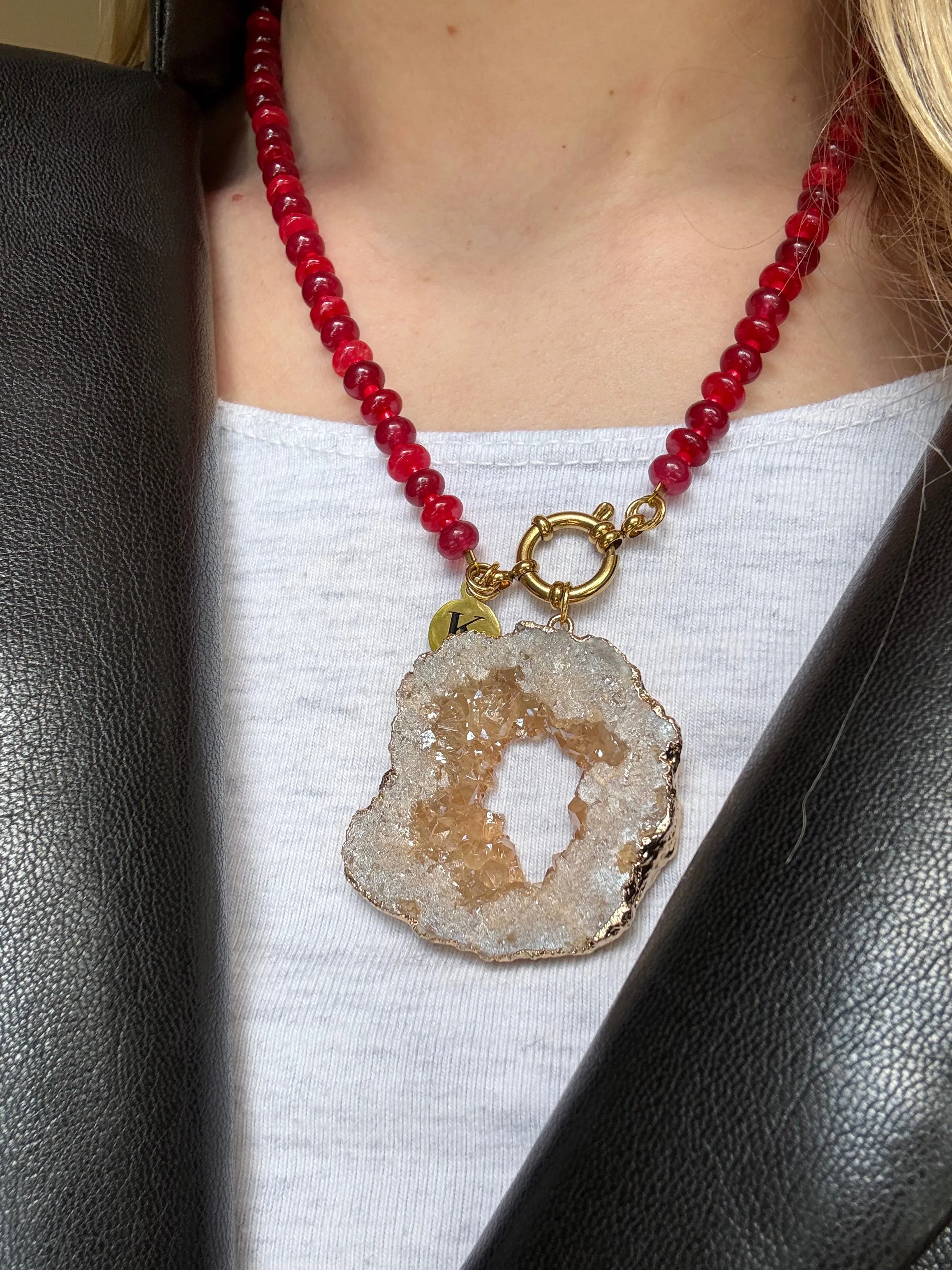 Geology Natural Agate Charm sold by KC Chic Designs product image thumbnail 5