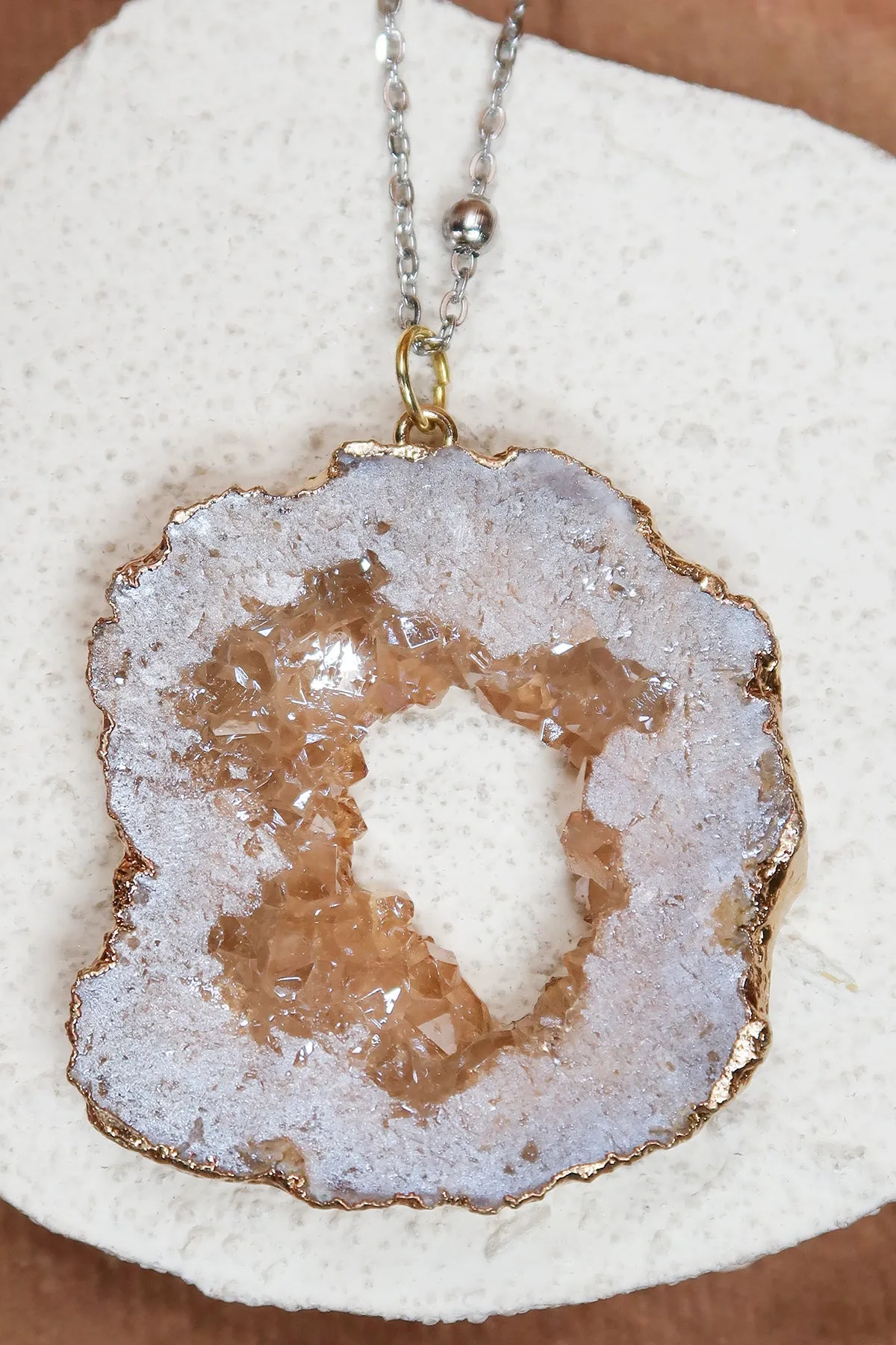 Geology Natural Agate Charm sold by KC Chic Designs product image thumbnail 2