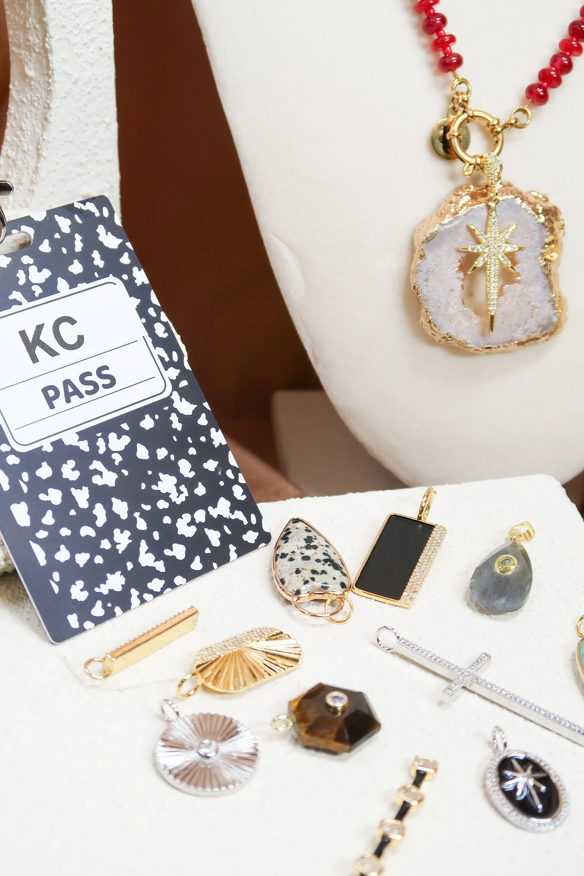 Geology Natural Agate Charm sold by KC Chic Designs product image thumbnail 4