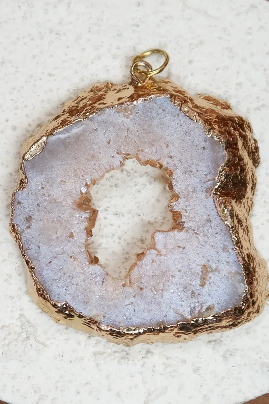 Geology Natural Agate Charm sold by KC Chic Designs