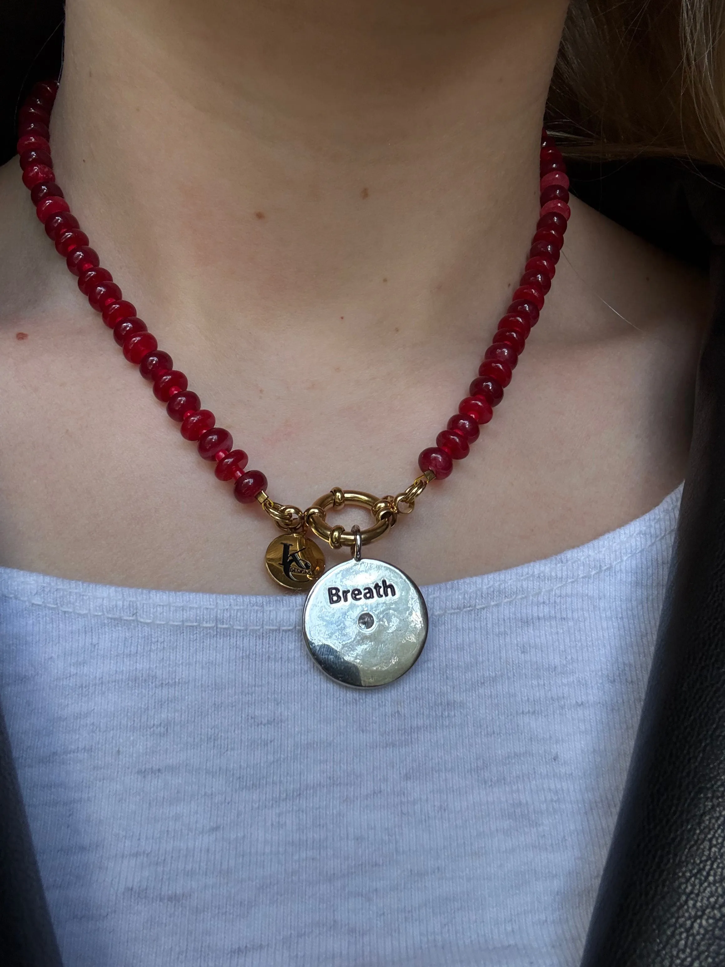 Stay Focused - Breath 316L Stainless Steel Crystal Charm sold by KC Chic Designs product image thumbnail 5