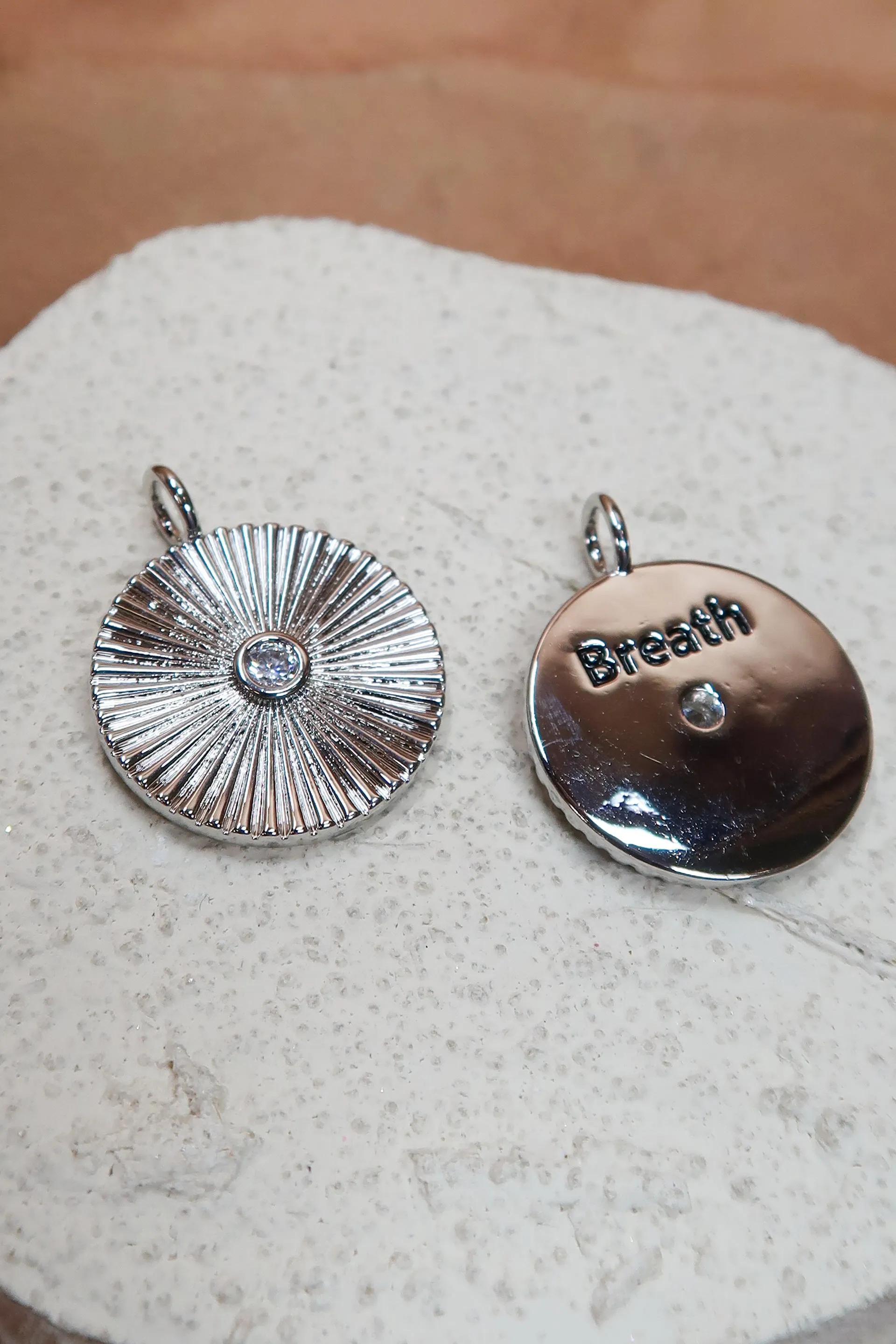 Stay Focused - Breath 316L Stainless Steel Crystal Charm sold by KC Chic Designs product image thumbnail 2