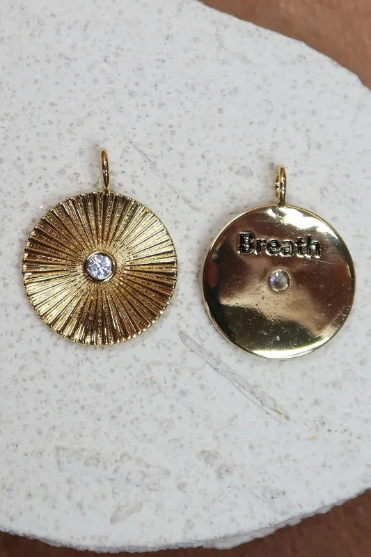 Stay Focused - Breath 316L Stainless Steel Crystal Charm sold by KC Chic Designs