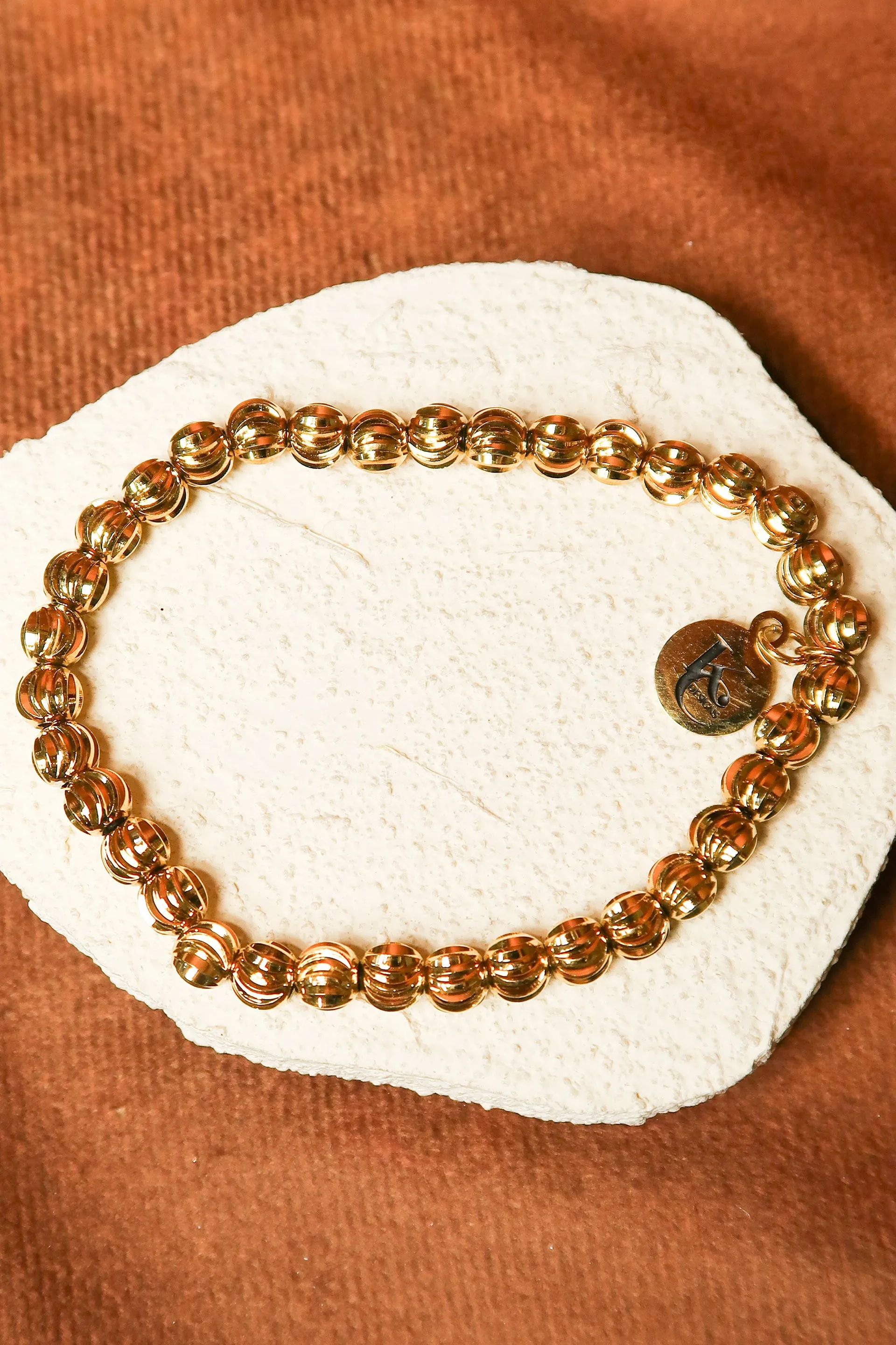 Spiced Cider 5-Piece Tiger's Eye Natural Stone Bracelet Stack sold by KC Chic Designs product image thumbnail 3