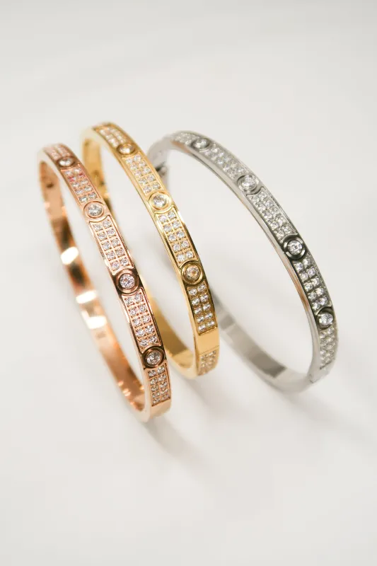 Elevated Full Crystal Bangle 316L Stainless Steel Trio sold by KC Chic Designs