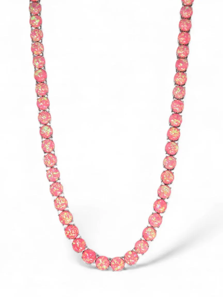 Barbie Doll Pink Natural Opal Necklace sold by KC Chic Designs product image thumbnail 2