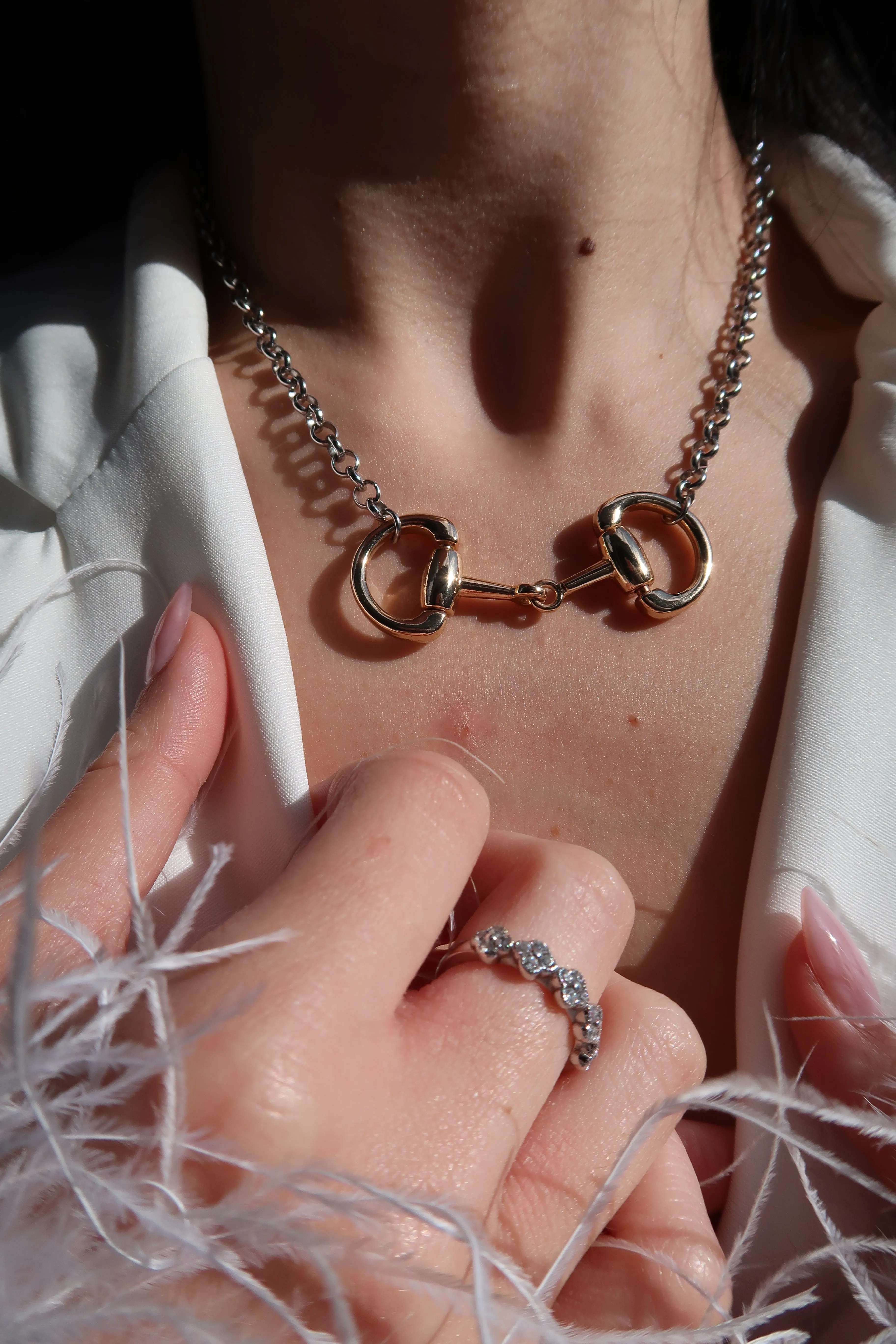 Destined Horse Bit 316L Stainless Steel Necklace sold by KC Chic Designs product image thumbnail 4