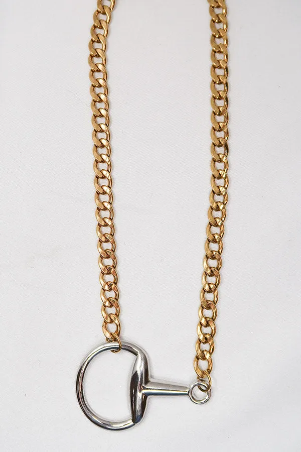 In Control Horse Bit 316L Stainless Steel Necklace sold by KC Chic Designs product image thumbnail 2