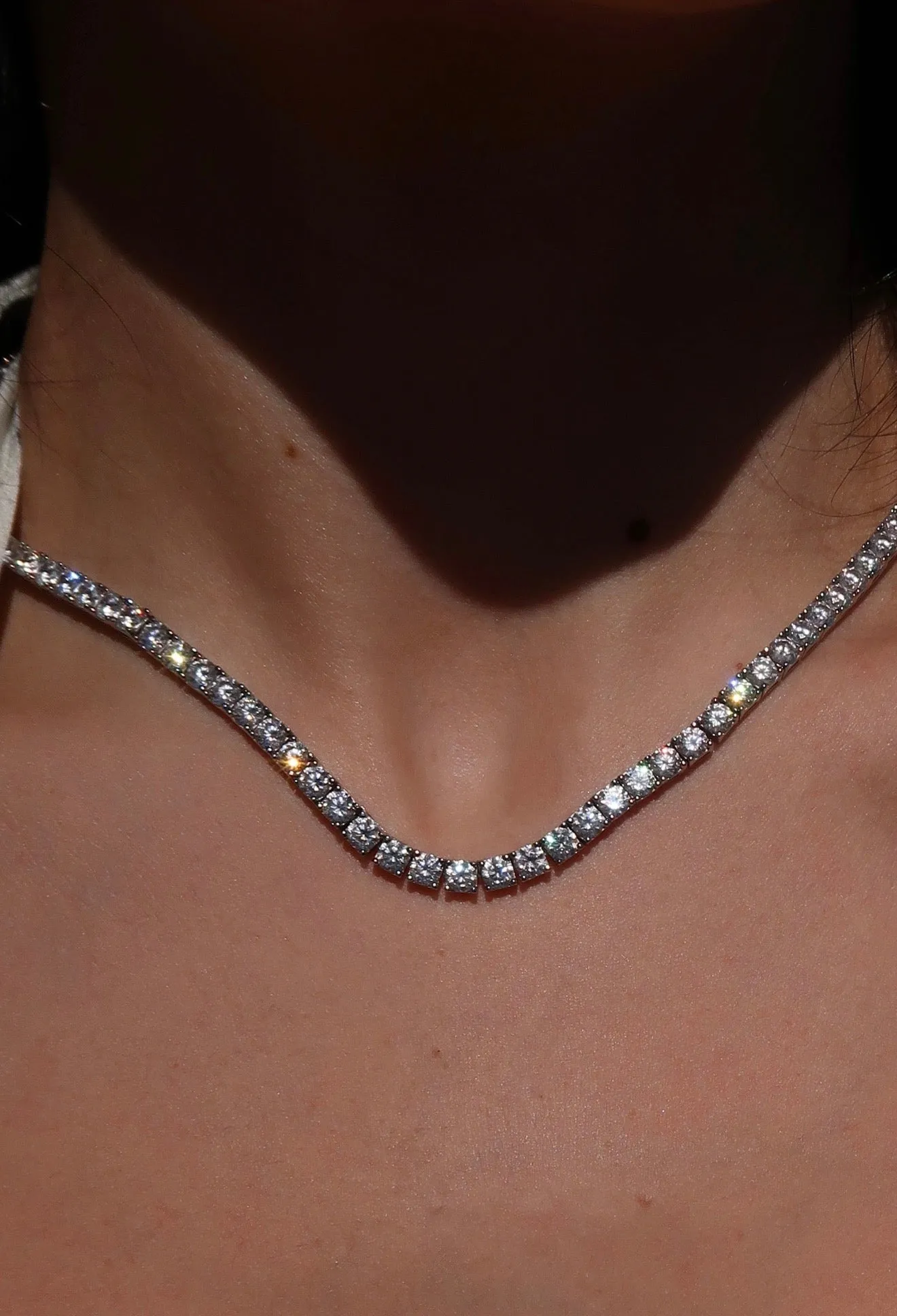 Odette .925 Sterling Silver 3MM Tennis Necklace sold by KC Chic Designs