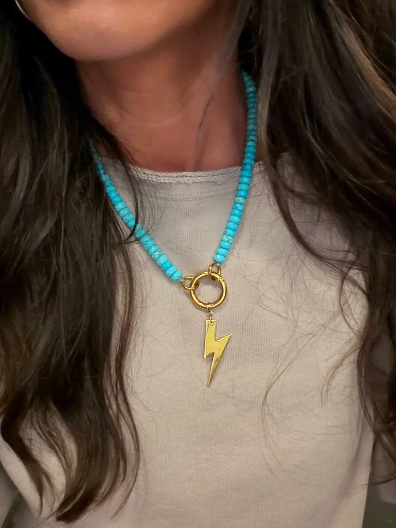 She Blooms Natural Stone Necklace sold by KC Chic Designs