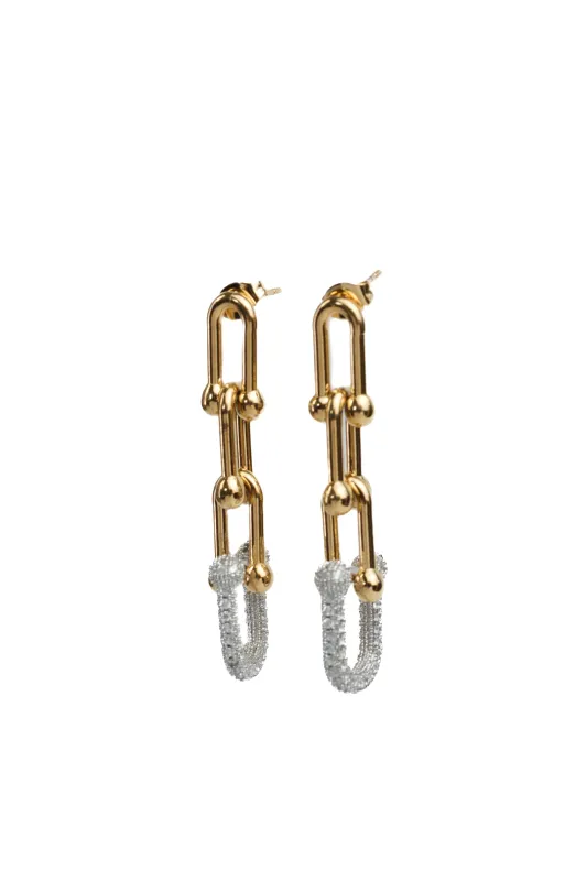 Linked + Loaded 316L Stainless Steel Earrings made by KC Chic Designs