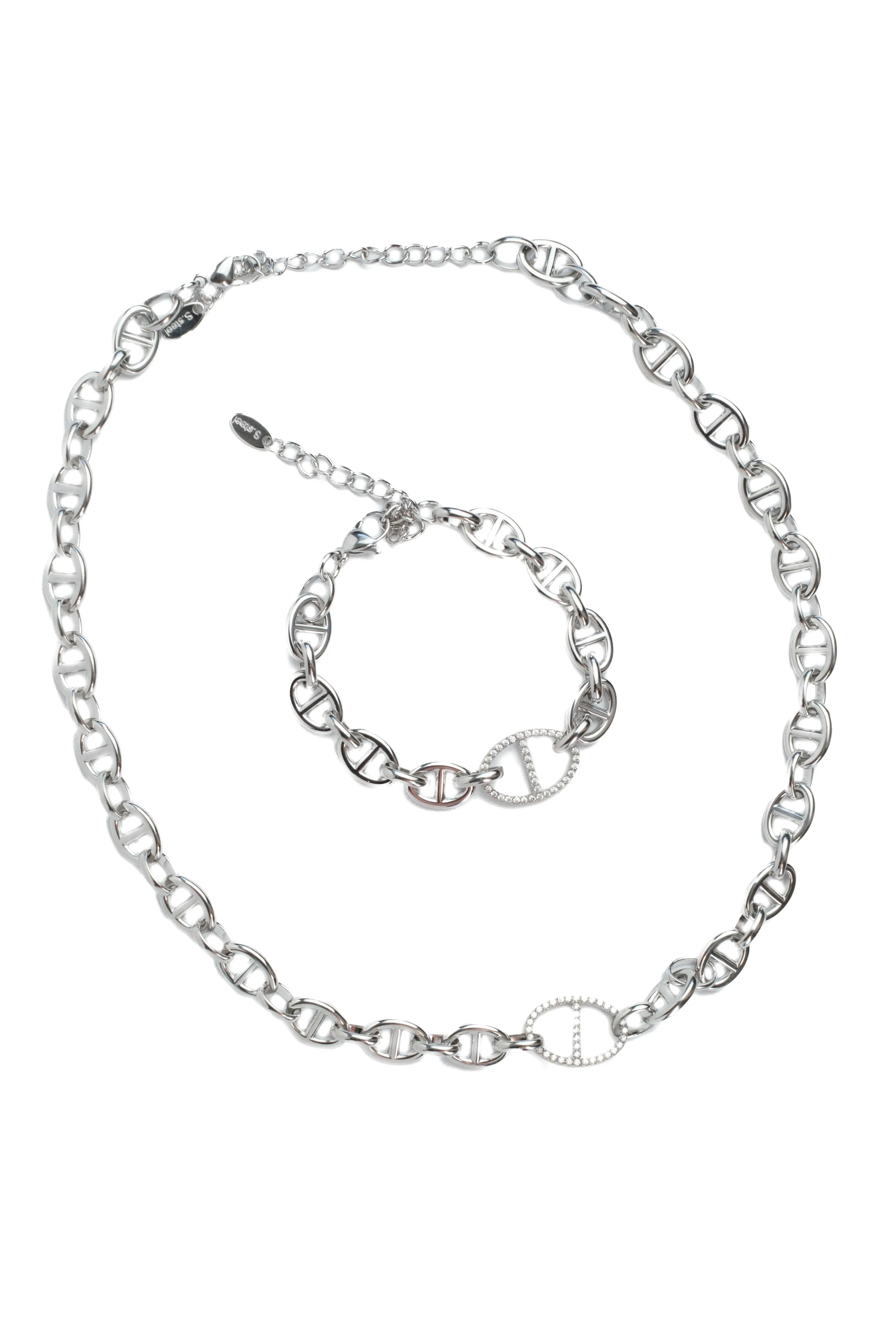 Simply "HER" 316L Stainless Steel Bracelet + Necklace Duo sold by KC Chic Designs product image thumbnail 2