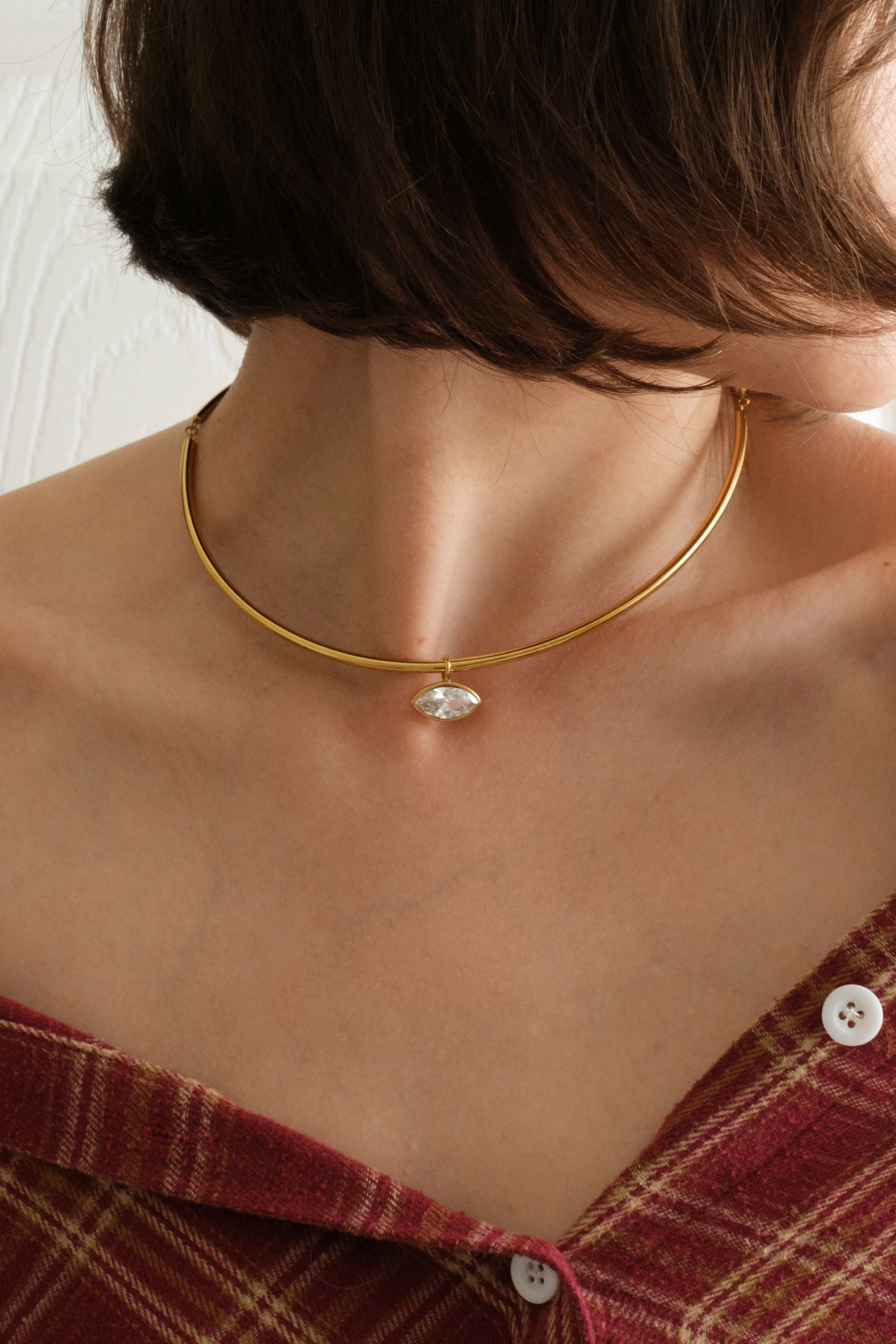 Center of Attention East West Bezel 316L Stainless Steel Necklace sold by KC Chic Designs product image thumbnail 3