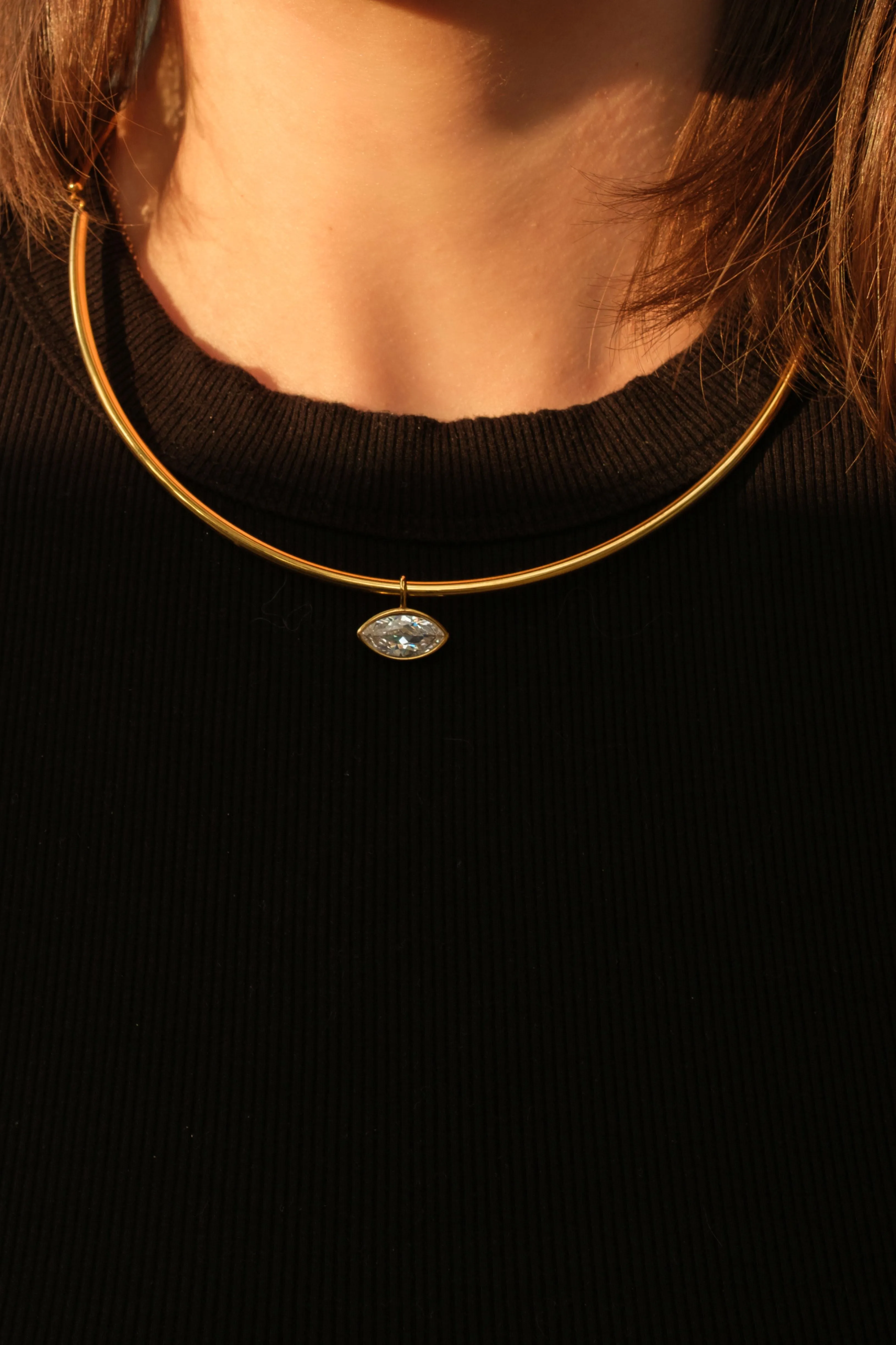 Center of Attention East West Bezel 316L Stainless Steel Necklace sold by KC Chic Designs product image thumbnail 2